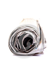 Rolled newspaper