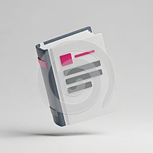 Rolled Newspaper Icon 3D Render