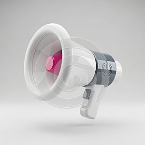 Rolled Newspaper Icon Stylized White