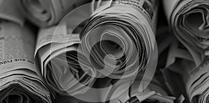 The Rolled Newspapers.AI generated image