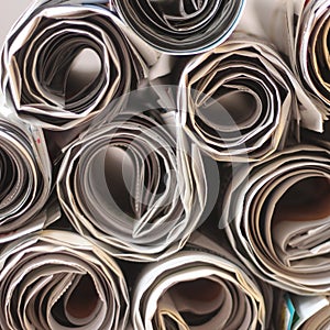 Rolled Newspapers