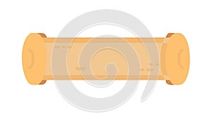 Rolled parchment scroll: antique paper for texts and maps, vector design Generative AI