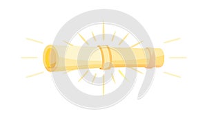 Rolled Parchment Scroll Paper Vector, vector design Generative AI