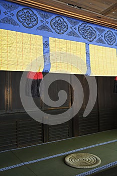 Rolled Reed Screen in Meiji Shrine photo