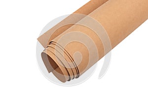 Rolled roll paper, brown natural paper. Roll