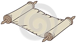 Rolled Scroll, Simple Ancient Document or Message, vector design Generative AI