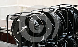 Rolled SDI video transfer cables for live broadcasting event