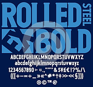 Rolled Steel Extra Bold Typeface.