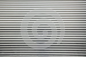 Rolled Steel Shutter Door Texture Background . Horizontal shot