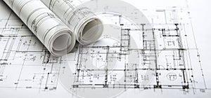 Architectural Drawings of a House Plan photo