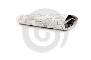 Rolled up newspaper