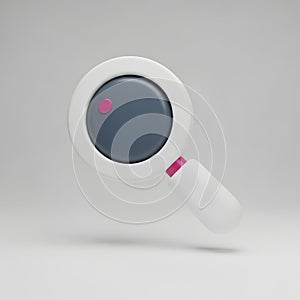 RolledNewspaper 3DRender WhitePlastic StylizedIcon ChunkyGeometry