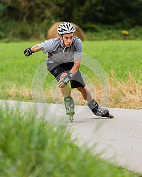 Roller blading photo