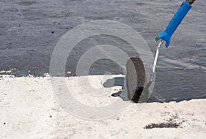 Roller brush waterproofing