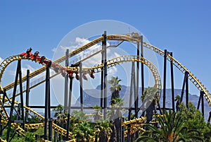 Roller-coaster in amusement park in south africa