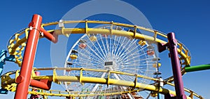 Roller coaster and big wheel