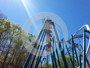 Roller coaster Busch Gardens in Virginia