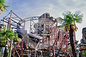 Roller Coaster in Eurodisney. Paris