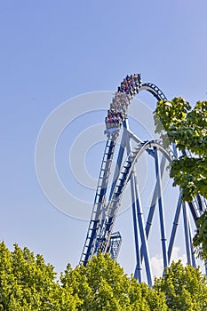 Roller coaster in Europapark, Rust, Germany