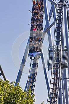 Roller coaster in Europapark, Rust, Germany