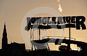 Roller Coaster in the evening sun