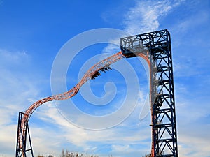 Roller coaster extreme ride upside down ride