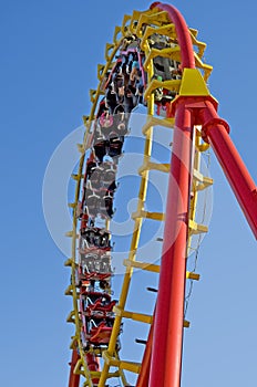 Roller coaster at the fairground