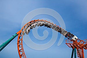 Roller coaster with full capacity of tourisum