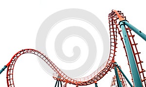 Roller coaster, isolated