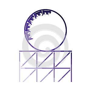 Roller coaster loop icon