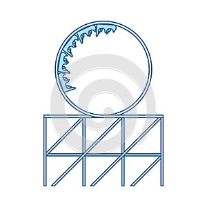 Roller Coaster Loop Icon