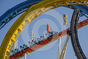 Roller coaster at the octoberfest munich