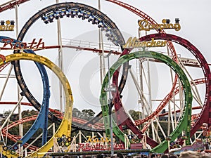 Roller coaster at the Oktoberfest