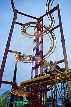 Roller coaster in Prater, Wien