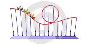 Roller coaster ride amusement park