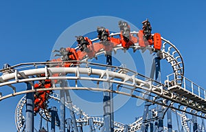 Roller coaster ride in Luna Park.