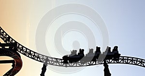 Roller coaster silhouette photo