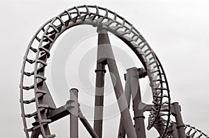 Roller coaster track construction