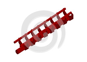 Roller coaster track. Simple flat illustration in isometric view.