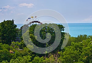 Roller coaster at Waldameer Park Erie, Pennsylvania