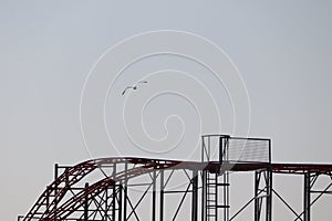 Roller coaster on Weston-super-Mare beach