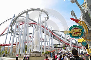 Roller coster at Universal Studios Singapore