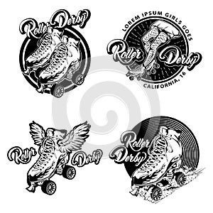 Roller Derby Monochrome Emblems