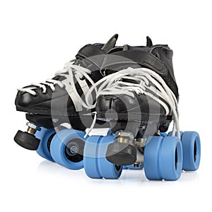 Roller derby skates isolated photo