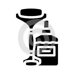 roller face massager glyph icon vector illustration