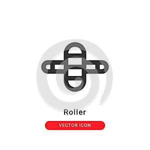 Roller fitness icon in outline style. for your website design and logo. Vector graphics illustration and editable stroke