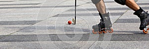 Roller in-line hockey outdoor