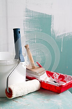 Roller Painting Container and the Painting Roller.