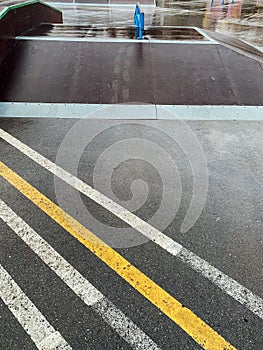 Roller playground ramp for skating at the rollers