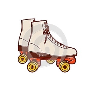A roller skate classic commonly used and popular in the 70s and photo